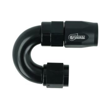 High Flow Swivel Hose End Dash 4 - 180° - Black
