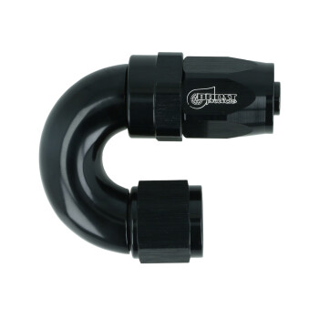High Flow Swivel Hose End Dash 8 - 180° - black | BOOST products
