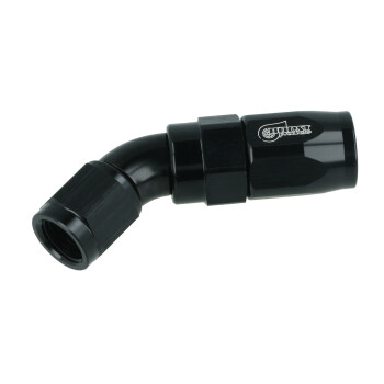 High Flow Swivel Hose End Dash 4 - 45° - Black