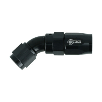 High Flow Swivel Hose End Dash 4 - 45° - Black