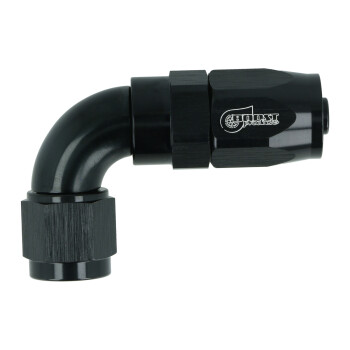 High Flow Swivel Hose End Dash 6 - 90° - black | BOOST products