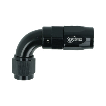 High Flow Swivel Hose End Dash 4 - 90° - black | BOOST products