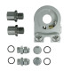 Oil Filter Sandwich Adapter with Thermostat (70°C) and 4x ORB Dash 8 Ports - satin silver