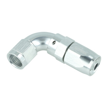 High Flow Swivel Hose End Dash 6 - 90° - Silver