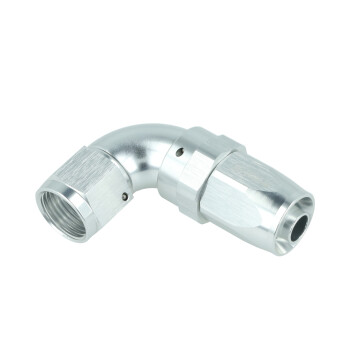 High Flow Swivel Hose End Dash 8 - 90° - silver | BOOST products