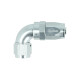 High Flow Schlauchanschluss Fitting - drehbar - Dash 8 - 90° - silber