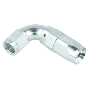 High Flow Swivel Hose End Dash 4 - 90° - Silver