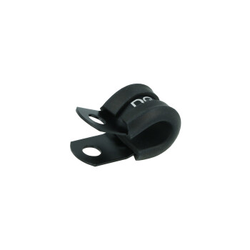 Schlauchhalter gummiert 7,9mm (5/16") - schwarz matt