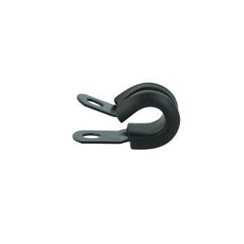 Schlauchhalter gummiert 7,9mm (5/16") - schwarz matt
