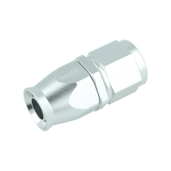 PTFE Hose End Dash 10 - straight - Satin Silver