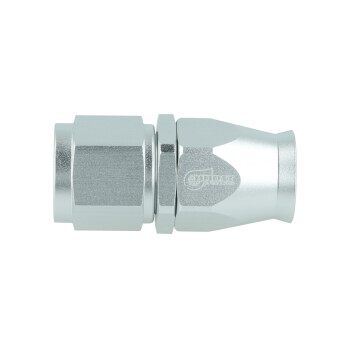 PTFE Hose End Dash 10 - straight - Satin Silver