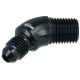 Gewindeadapter Dash 4 männlich zu NPT 1/4" männlich - 45° - schwarz