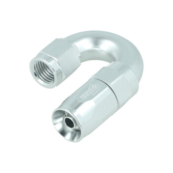 High Flow Swivel Hose End Dash 4 - 180° - Silver