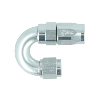 High Flow Swivel Hose End Dash 4 - 180° - Silver