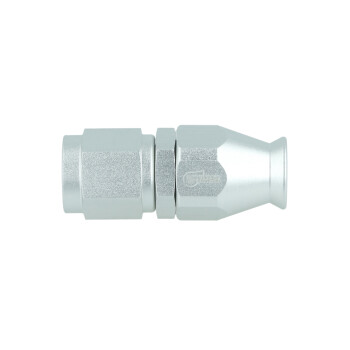 PTFE Schlauchanschluss Fitting Dash 4 - gerade - silber matt