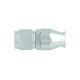 PTFE Schlauchanschluss Fitting Dash 4 - gerade - silber matt