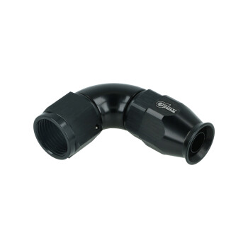 High Flow PTFE Swivel Hose End Dash 8 - 90° - Black