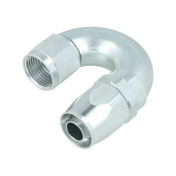 High Flow Swivel Hose End Dash 10 - 180° - Silver