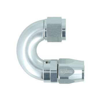 High Flow Swivel Hose End Dash 10 - 180° - Silver