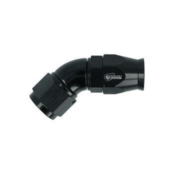 High Flow PTFE Swivel Hose End Dash 10 - 45° - Black