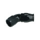 High Flow PTFE Schlauchanschluss Fitting drehbar Dash 10 - 45° - schwarz