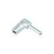 Screw-in Adapter 90° NPT 1/8" Male to Hose Connection 5mm (3/16") - Satin Silver
