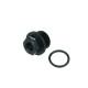 Gewindeadapter ORB Dash 8 männlich zu M10x1,0mm weiblich - schwarz matt