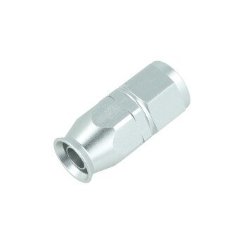 PTFE Hose End Dash 8 - straight - Satin Silver