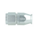 PTFE Hose End Dash 8 - straight - Satin Silver