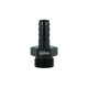 Einschrauber ORB Dash 8 männlich zu Schlauchanschluss gerippt 10mm (3/8") - schwarz matt