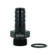 Einschrauber ORB Dash 8 männlich zu Schlauchanschluss gerippt 13mm (1/2") - schwarz matt