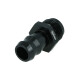 Einschrauber Dash 10 männlich zu Schlauchanschluss gerippt 16mm (5/8") - schwarz matt