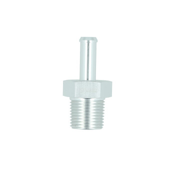 Screw-in Adapter NPT 3/8" male to Hose Connector Fitting 8mm (5/16") - satin silver | BOOST products