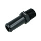 Einschrauber NPT 1/2" männlich zu Schlauchanschluss 19mm (3/4") - schwarz matt