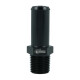 Einschrauber NPT 1/2" männlich zu Schlauchanschluss 19mm (3/4") - schwarz matt