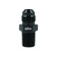 Gewindeadapter Dash 6 männlich zu NPT 1/4" männlich - schwarz matt