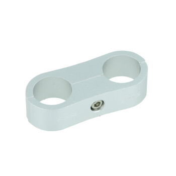 Dual Schlauchhalter 15,9mm (5/8") - silber matt