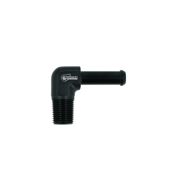 Einschrauber 90° NPT 1/8" männlich zu Schlauchanschluss 6mm (1/4") - schwarz matt | BOOST products