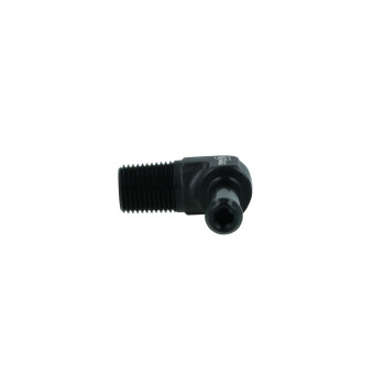 Screw-in Adapter 90¡ NPT 1/8" male to Hose Connector Fitting 6mm (1/4") - satin black | BOOST products