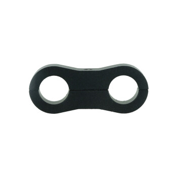 Dual Schlauchhalter 11,1mm (7/16") - schwarz matt