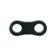 Dual Schlauchhalter 11,1mm (7/16") - schwarz matt