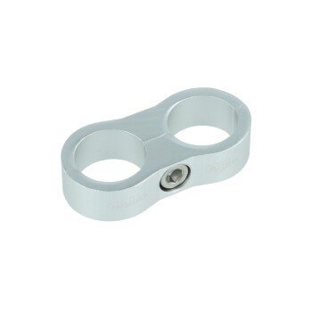 Dual Schlauchhalter 20,6mm (13/16") - silber matt