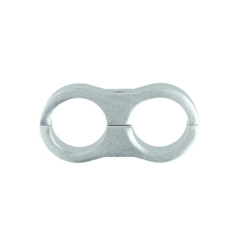 Dual Schlauchhalter 20,6mm (13/16") - silber matt