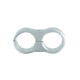 Dual Schlauchhalter 20,6mm (13/16") - silber matt