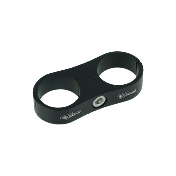 Dual Schlauchhalter 25,4mm (1") - schwarz matt