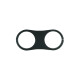Dual Schlauchhalter 25,4mm (1") - schwarz matt