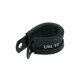 Schlauchhalter gummiert 15,9mm (5/8") - schwarz matt