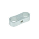 Dual Hose Clamp Bracket / Separator 16,7mm (21/32") - Satin Silver