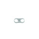 Dual Hose Clamp Bracket / Separator 16,7mm (21/32") - Satin Silver