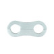Dual Hose Clamp Bracket / Separator 11,1mm (7/16") - Satin Silver